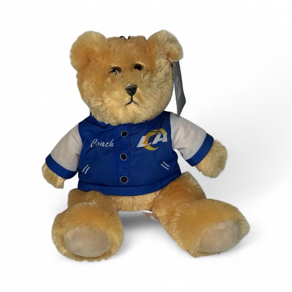 NFL Blue & White Los Angeles Rams Coach Teddy Bear Ages 0+ NWT
